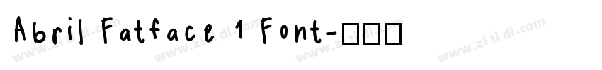 Abril Fatface 1 Font字体转换